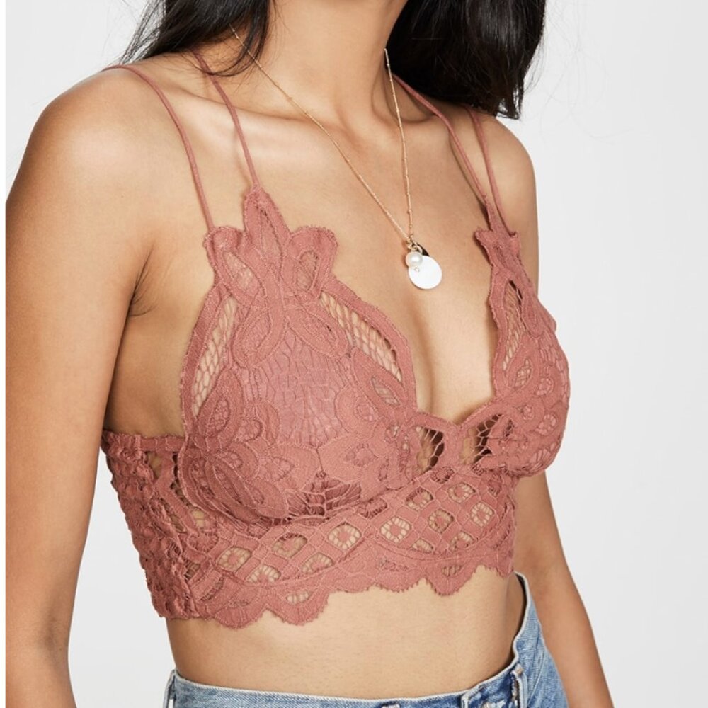 Free People Adella Bralette, Size LG, Copper